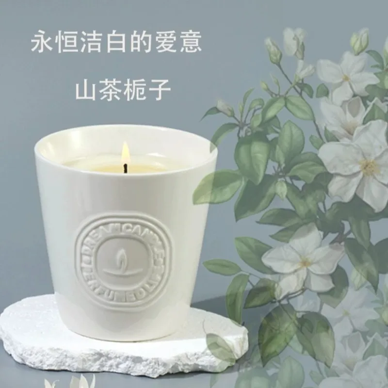Large Retro Ceramic Soy Wax Scented Candle Jar Gift Luxury Aromatherapy Home Fragrance Melting Lamp Decor for Bedroom Present