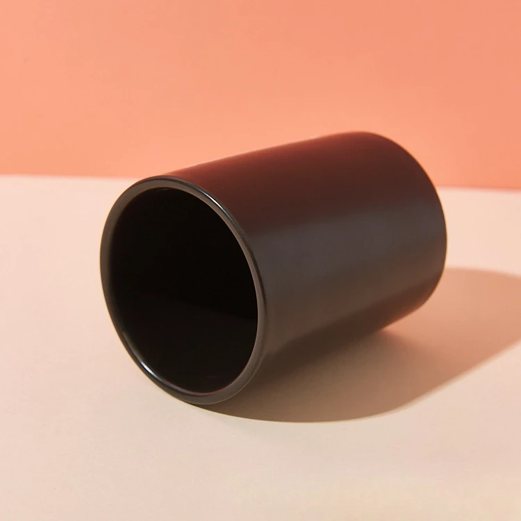 Empty Black and White Ceramic Cup for DIY Candles Making, Tealight Holder, Home Decor