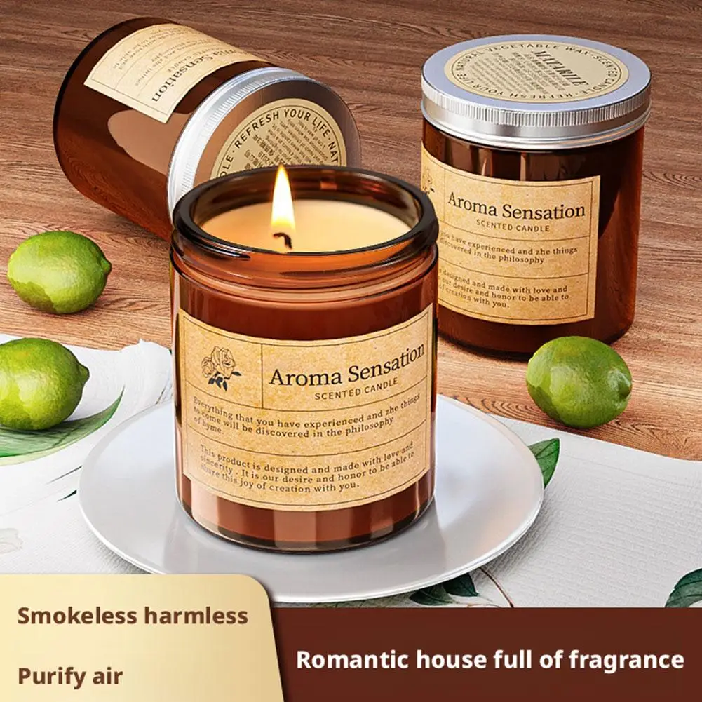 Luxury Glass Cup Aromatherapy Candle | Smokeless Scented Candle for Home Decoration Birthday or Valentine’s Day Gift