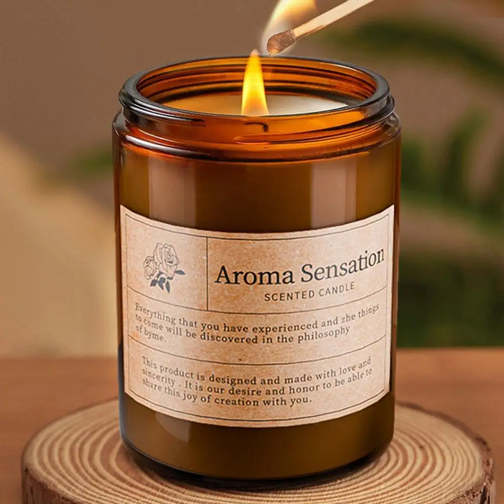 Luxury Glass Cup Aromatherapy Candle | Smokeless Scented Candle for Home Decoration Birthday or Valentine’s Day Gift