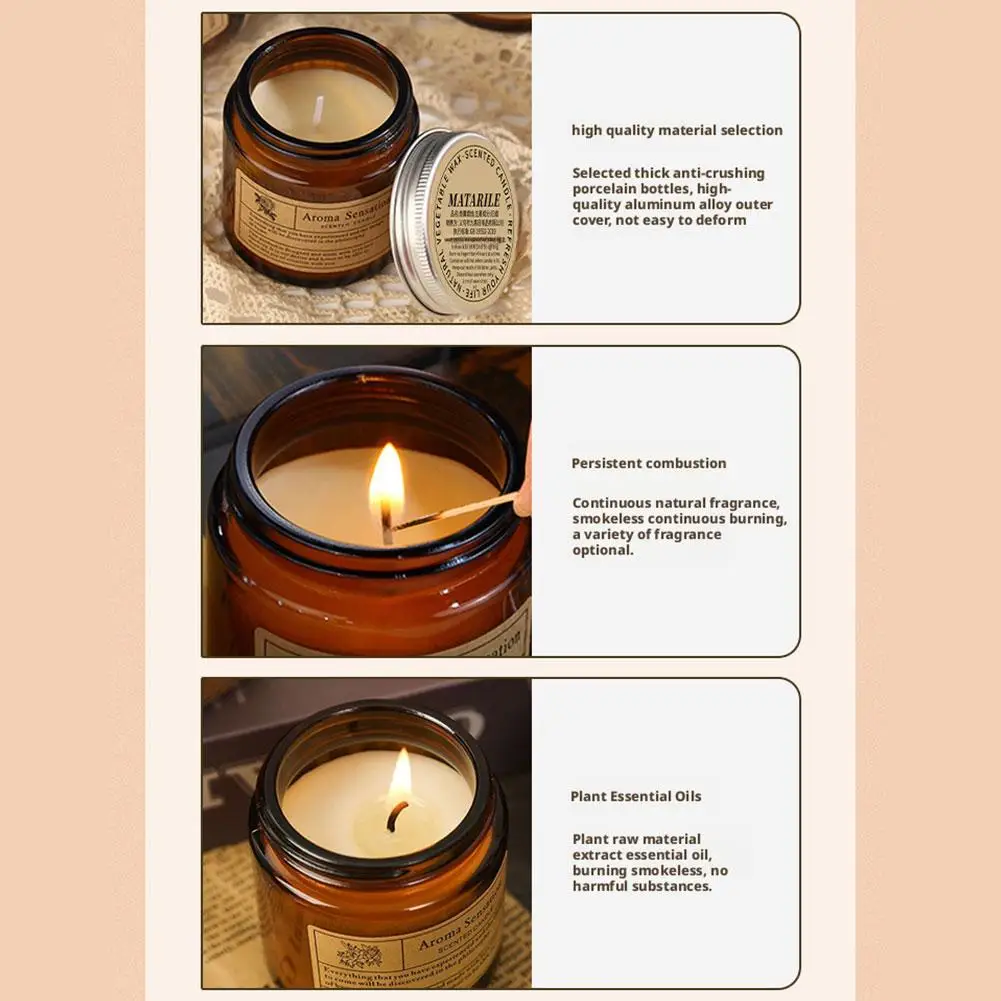Luxury Glass Cup Aromatherapy Candle | Smokeless Scented Candle for Home Decoration Birthday or Valentine’s Day Gift